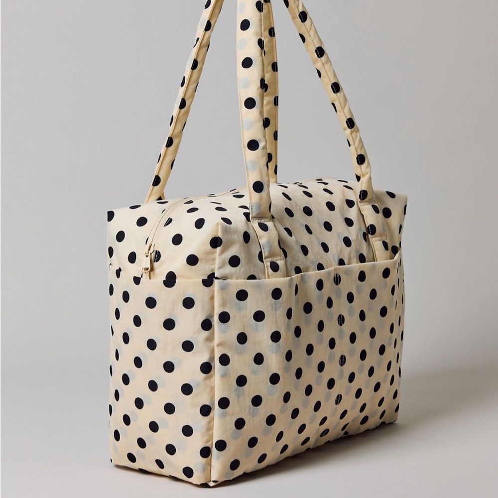 BAGGU Small Cloud Carry-On Bag Cream Black Polka Dot - Picture 4 of 4